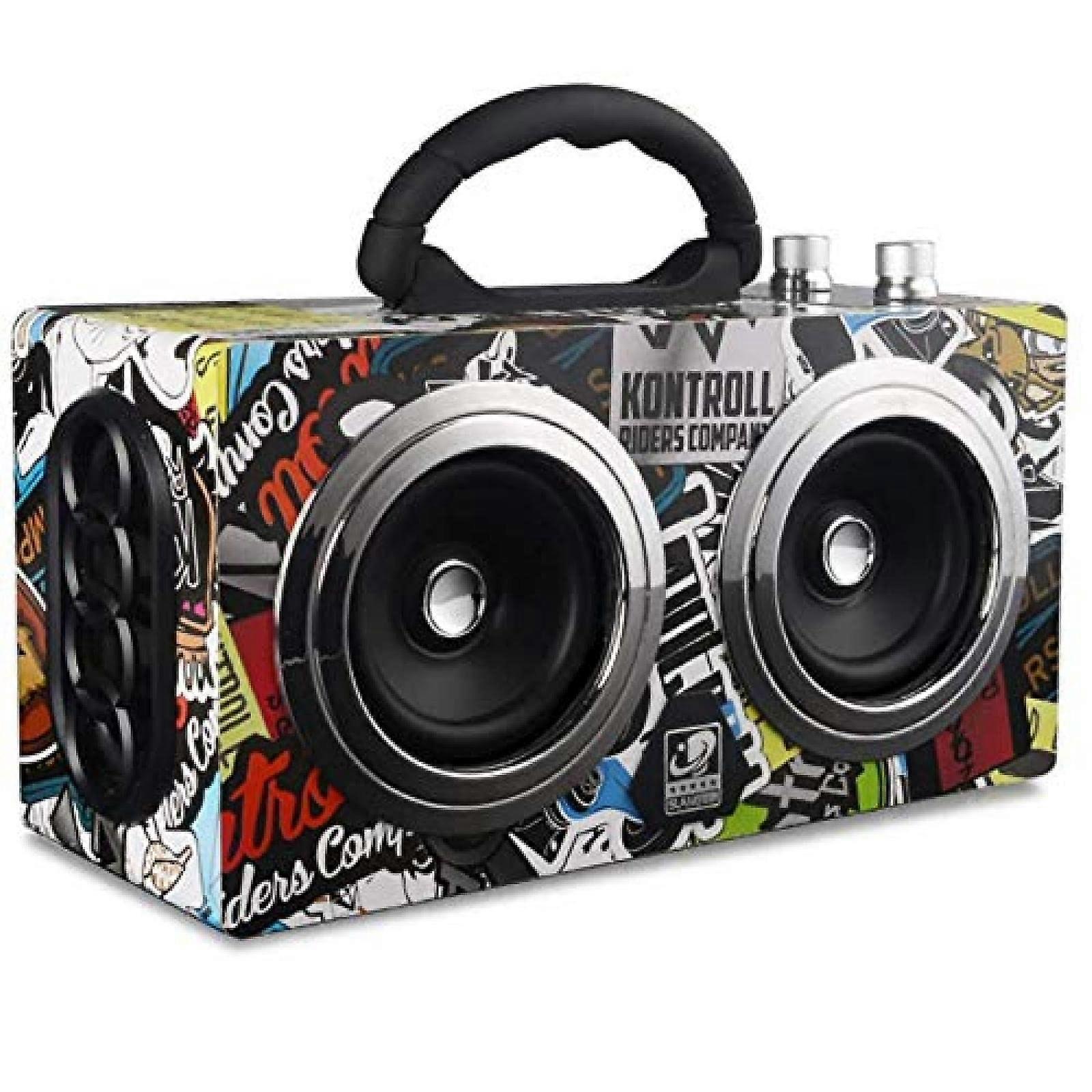 Bluetooth Retro Radio with FM Tuning, Vintage Wooden Wireless Speaker for Home, Party, Travel