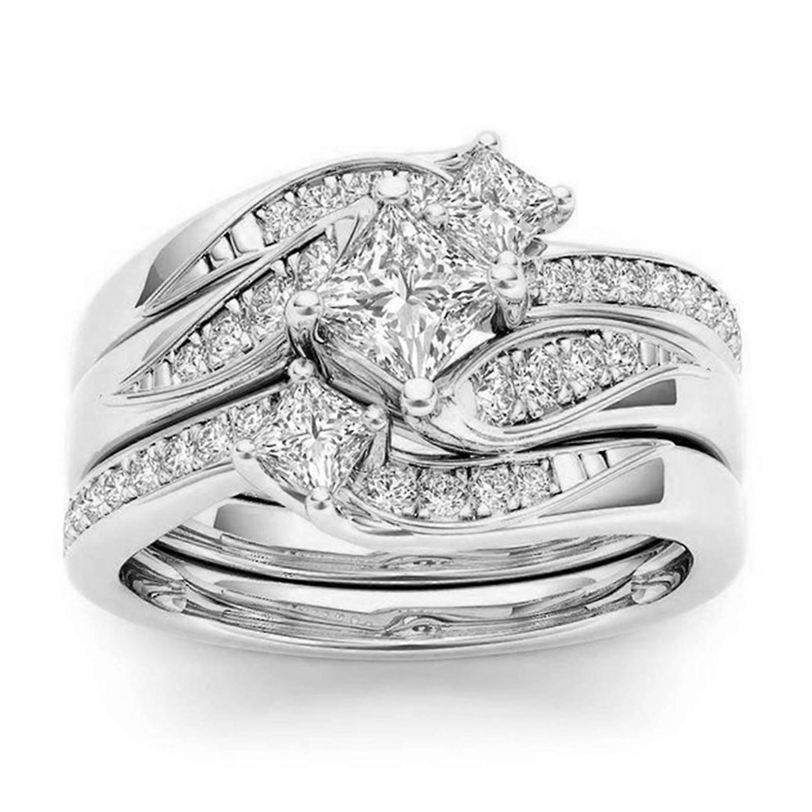 3Pcs/Set Finger Bands Shining Geometric Electroplating Western Style Hypoallergenic