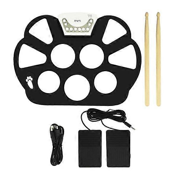 Portable Electric Drum Set Black