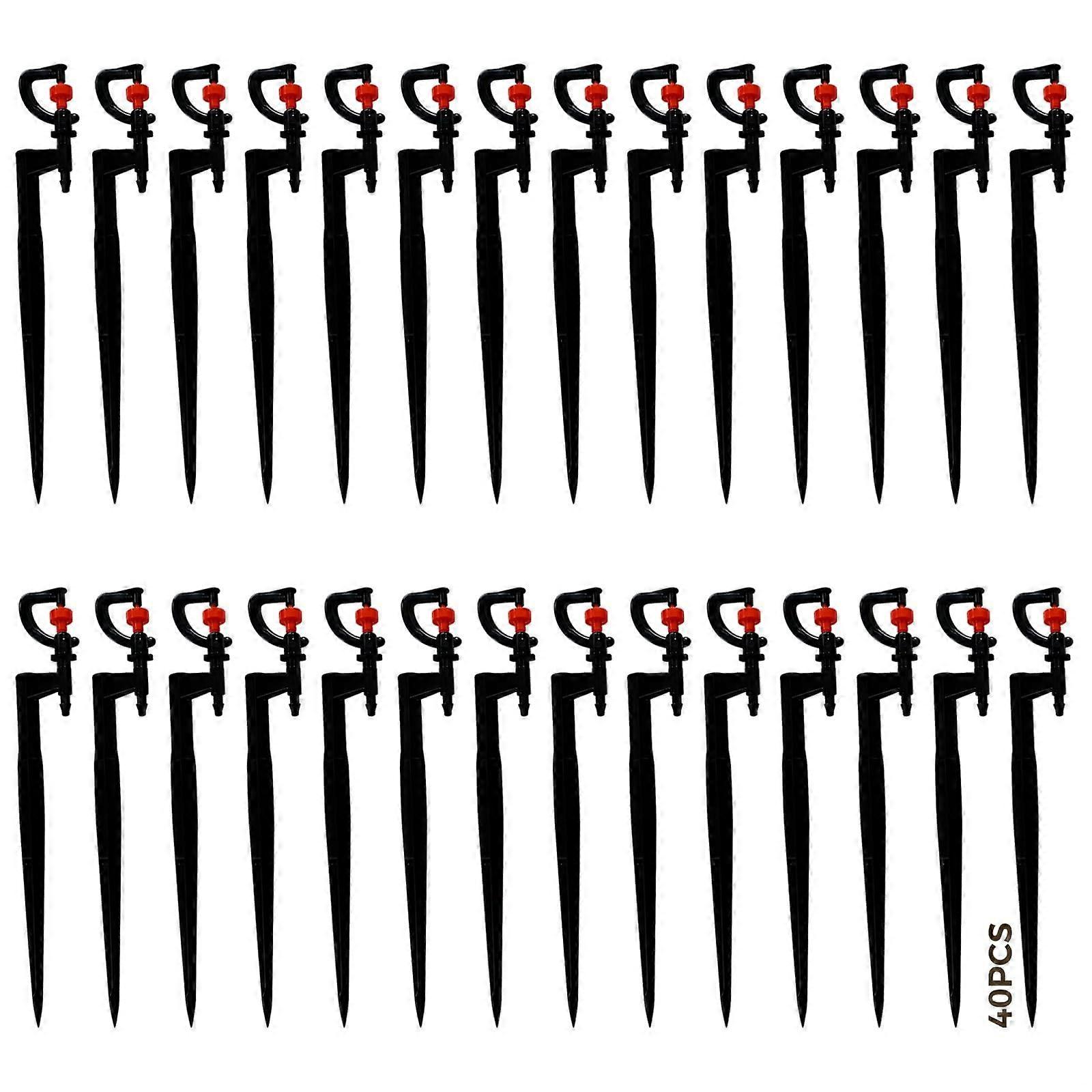 GType Rotating Garden Sprinkler 40Piece Set with Adjustable Spray Coverage for Lawn and Yard