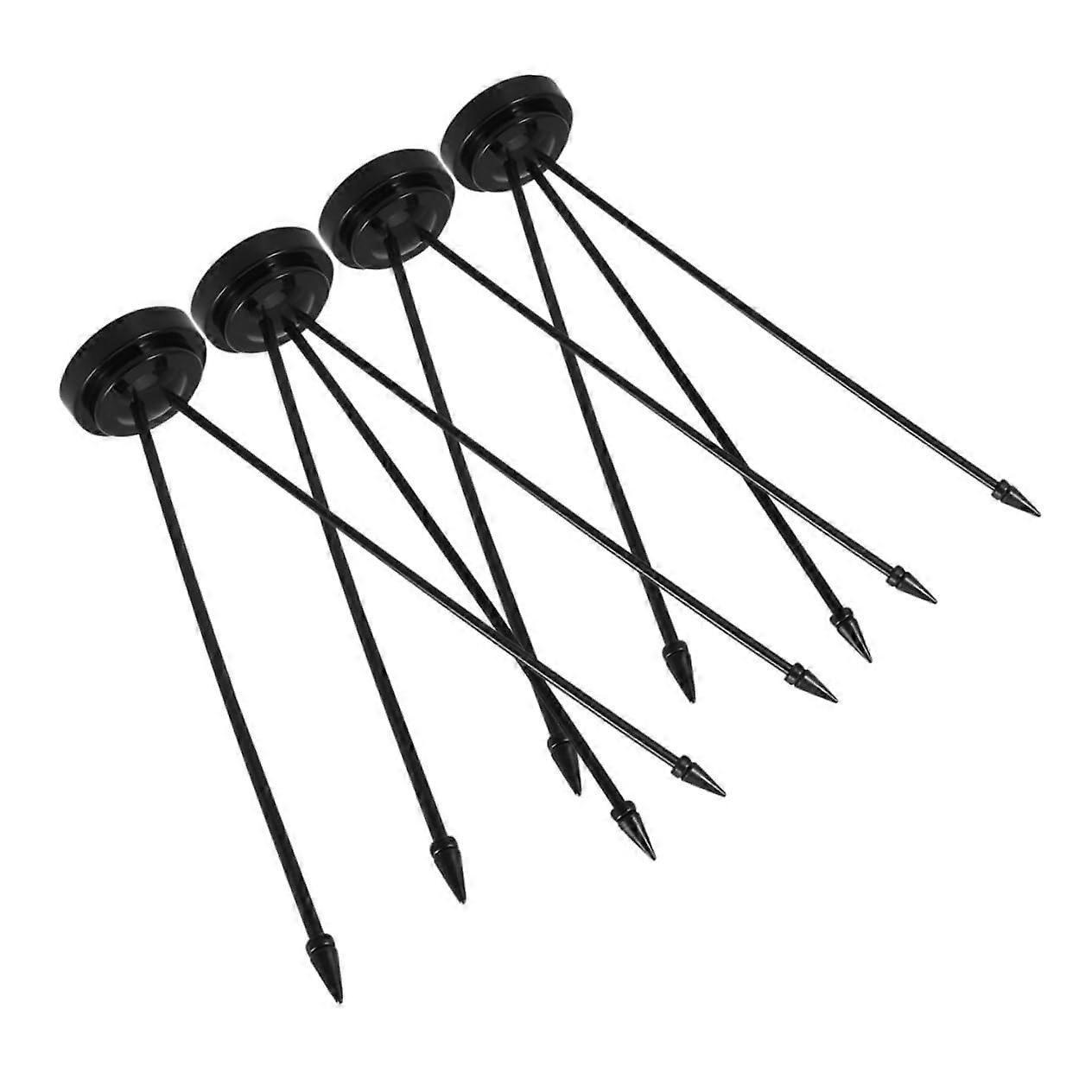 4pcs Mini Desk Flagpole Kit with Durable Solid Base for Office Display and Conference Tables