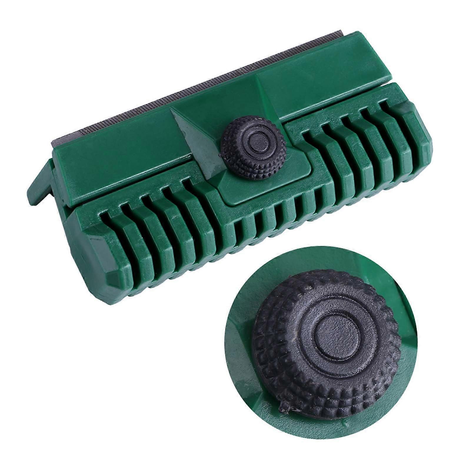 Chainsaw Sharpening Tool with Universal Steel Guide Rail for Precision Cutting and Bevel Adjustment, Green