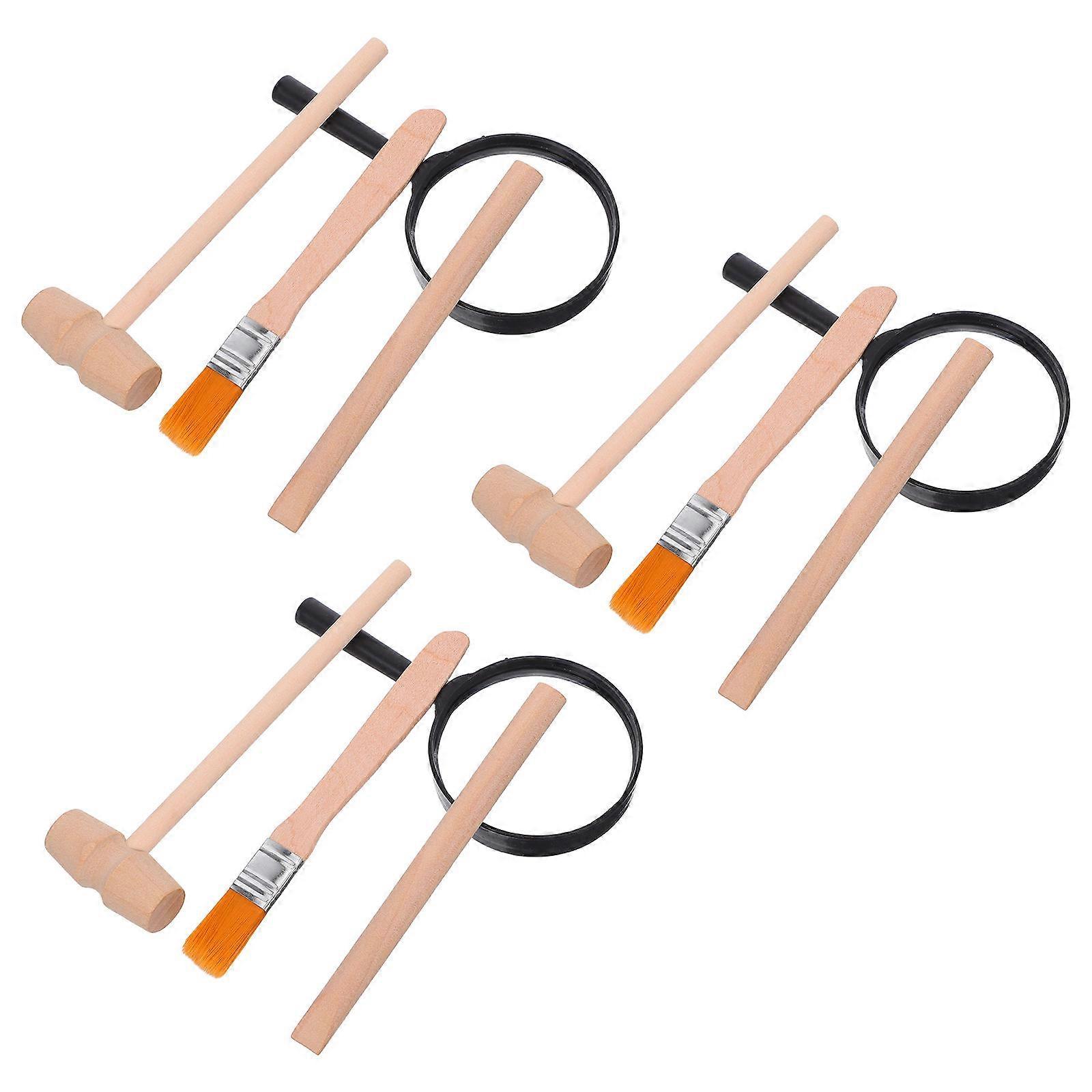 Assorted Digging Kit with Kids Wooden Educational Tools 3Sets