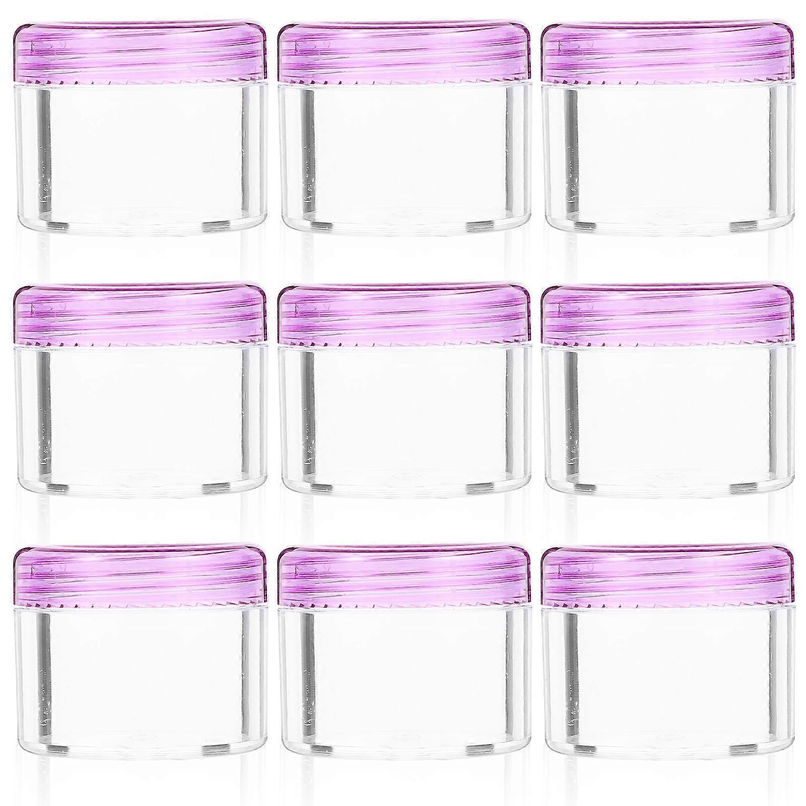Cosmetic Jars Mini Plastic Containers for Storage Use 48Pcs Violet