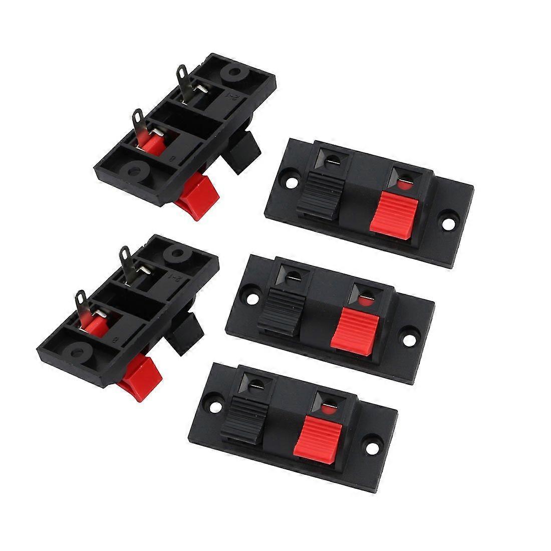 5 Pcs 2Way Push Release Stereo Speaker Terminal Block for Secure Audio Connection