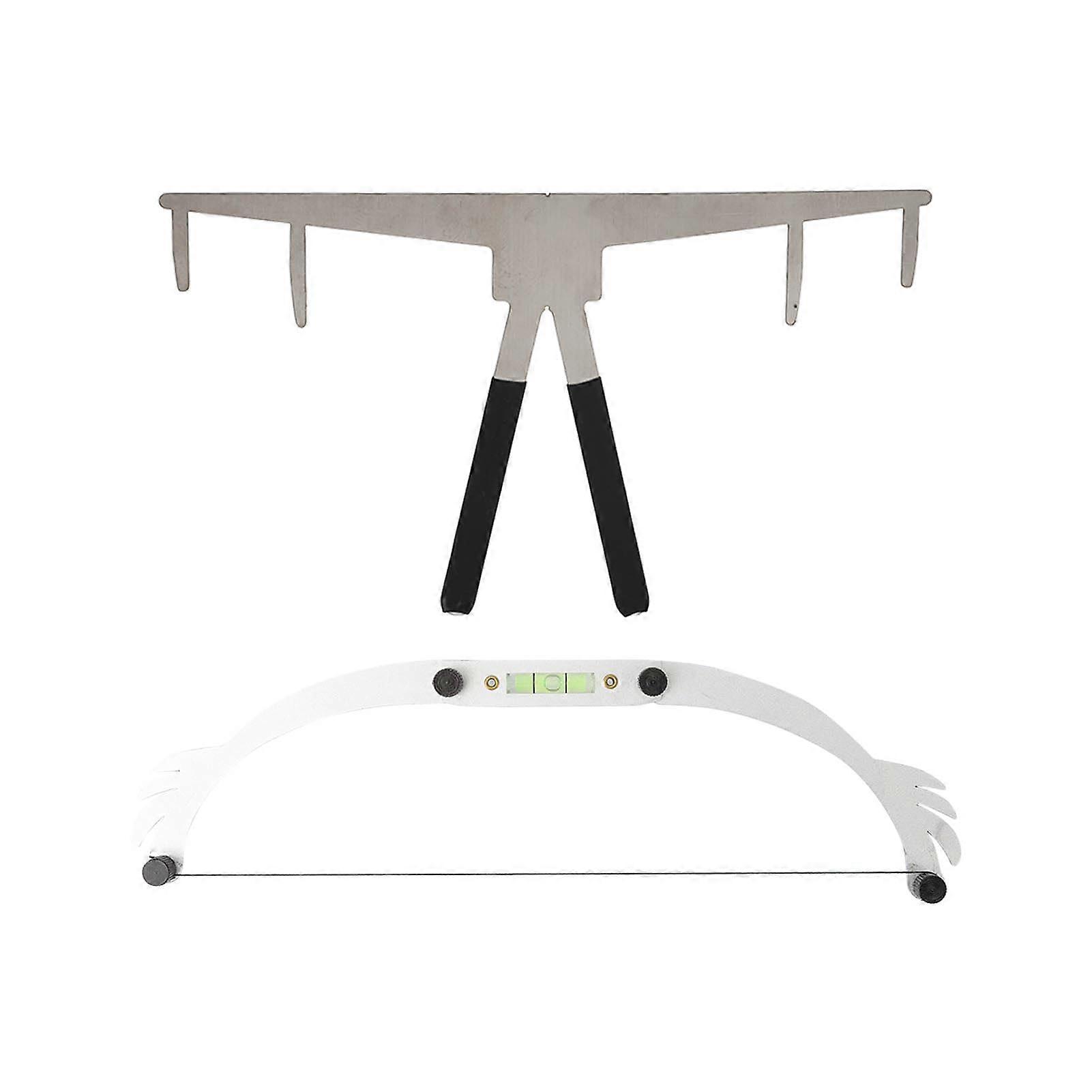 Eyebrow Mapping Kit with Foldable Stainless Steel Microblading Ruler for Precise Brow and Lip Symmetry