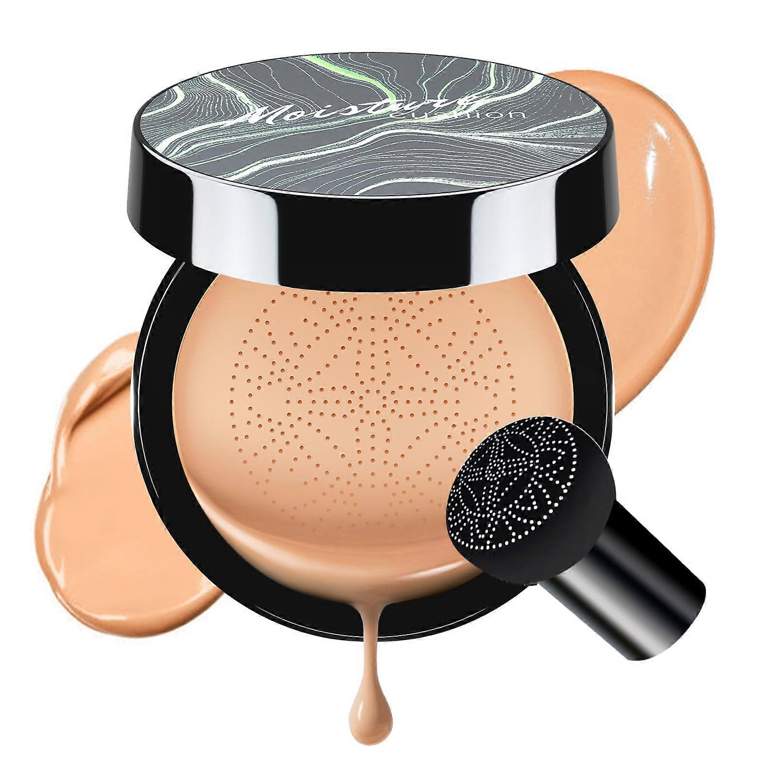 Air Cushion CC Cream with Mushroom Head Foundation Flawless Full Coverage LongLasting Moisturizing Medium