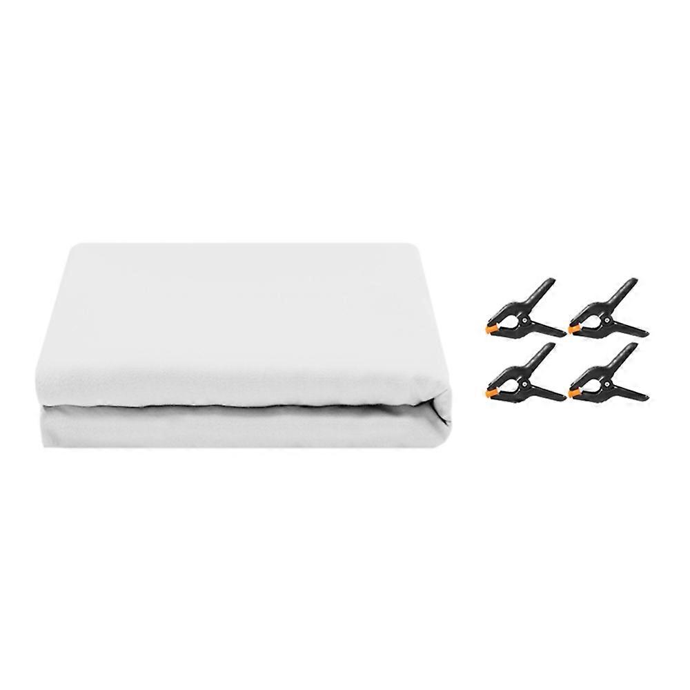 1 x 1.5m Photography Backdrop Set with 4 Clips Polyester Background Screen for Studio/Live Streaming