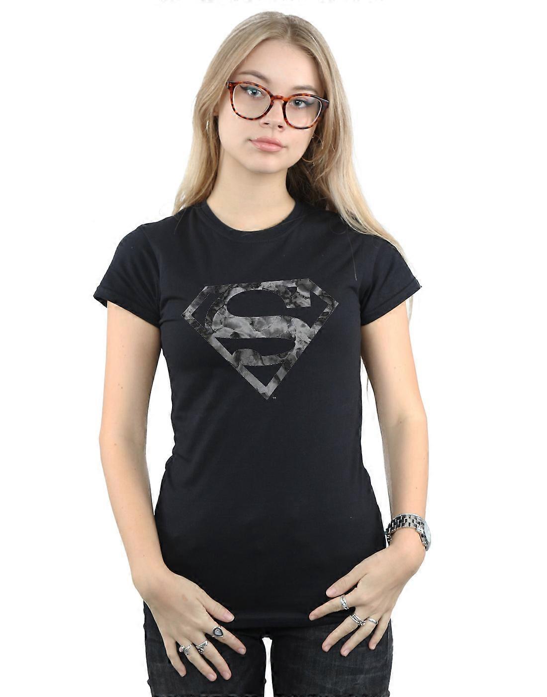 DC Comics Women's Superman Marble Logo T-Shirt