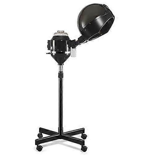 Hair Steamer with Adjustable Time and Temperature, Deep Conditioning, Rolling Base, Black Hood