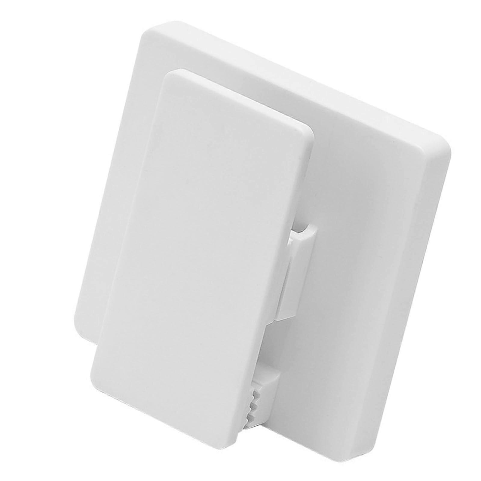 Bathroom Storage Organizer with Wall Mounted Toothpaste Holder, Space Saving and Renter Friendly White