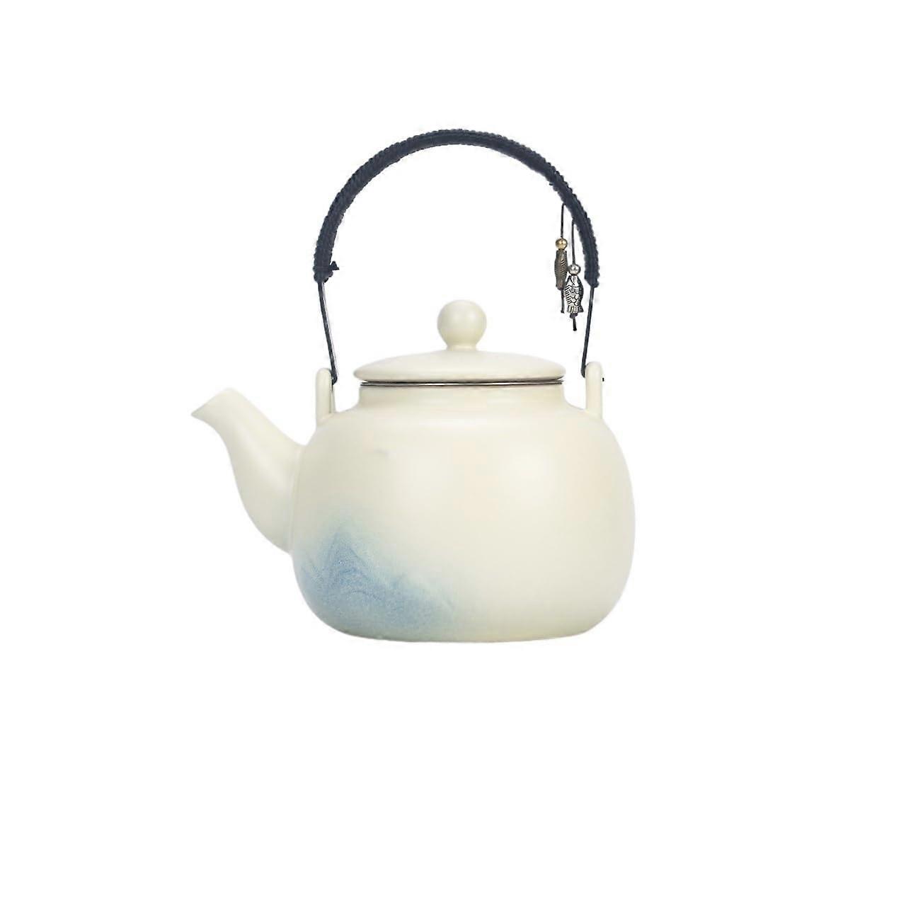 Large Capacity Ceramic Teapot with Infuser, Ergonomic Handle, Modern Style for Tea and Coffee