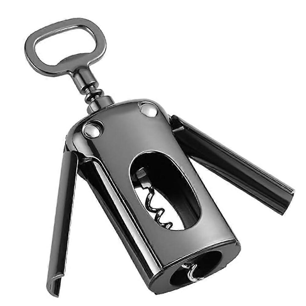 Zinc Alloy Wing Corkscrew Wine Bottle Opener with Ergonomic Multifunction Design
