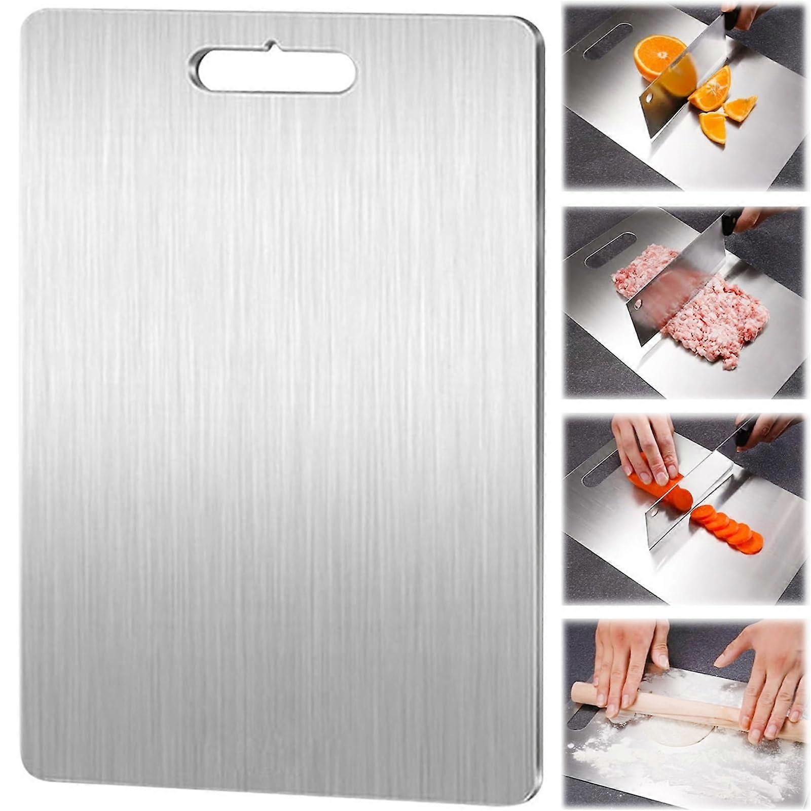 Titanium Cutting Board DoubleSided NonPorous ScratchResistant for Meat Vegetables 39x28cm