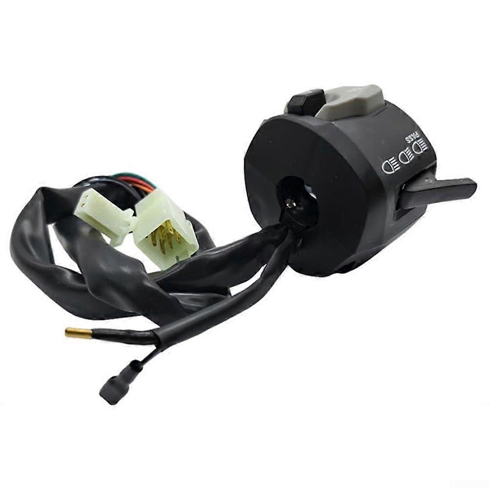 Motorcycle Handlebar Switch with Waterproof Multifunction Ignition Control for Bikes and Scooters
