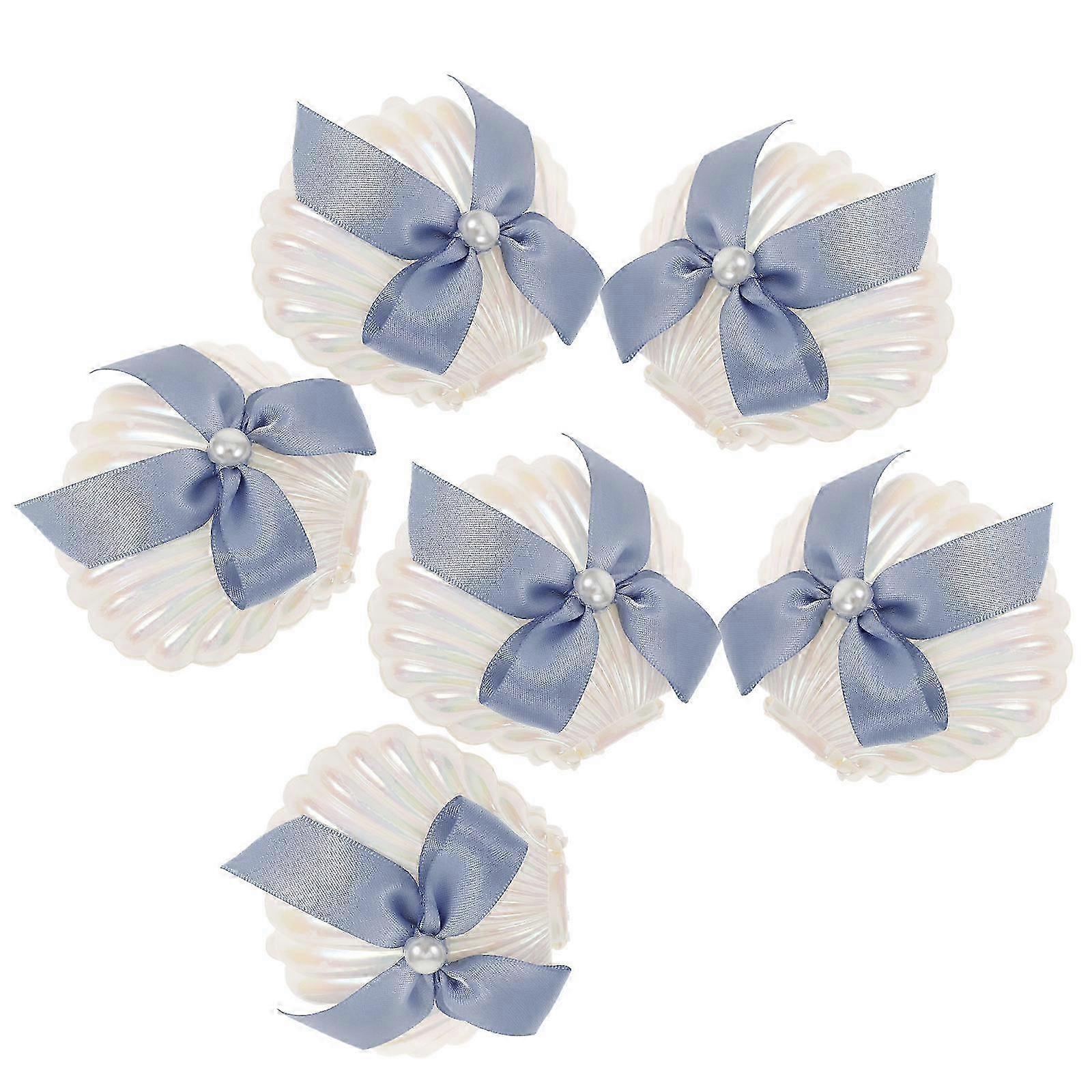 Seashell Candy Box Plastic Wedding Favor Boxes for Storage 6Pcs