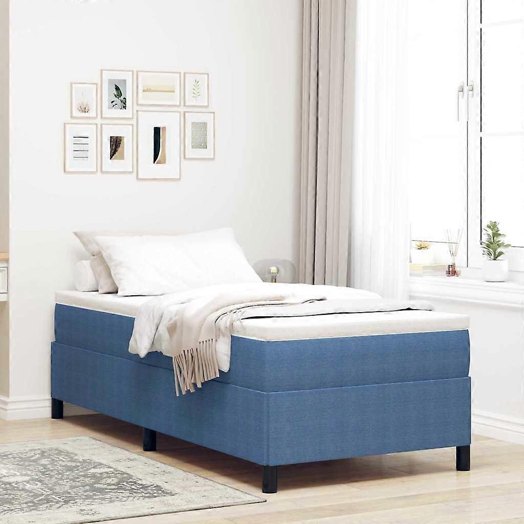 Boxspringbett Blau 90 x 190 cm Samt