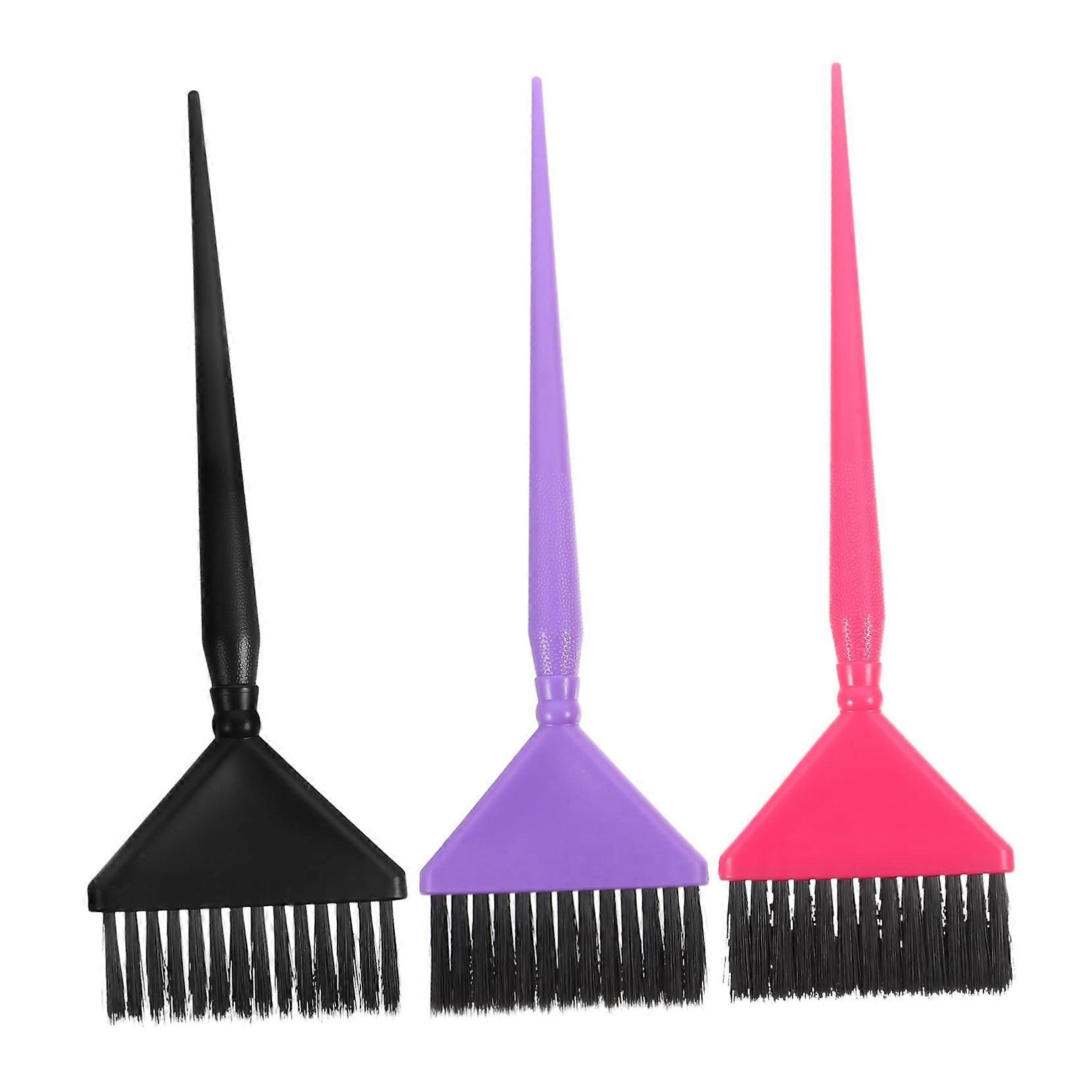 3pcs Hair Dye Brush Set with Even Coverage Bristles for Precise Home Color Application