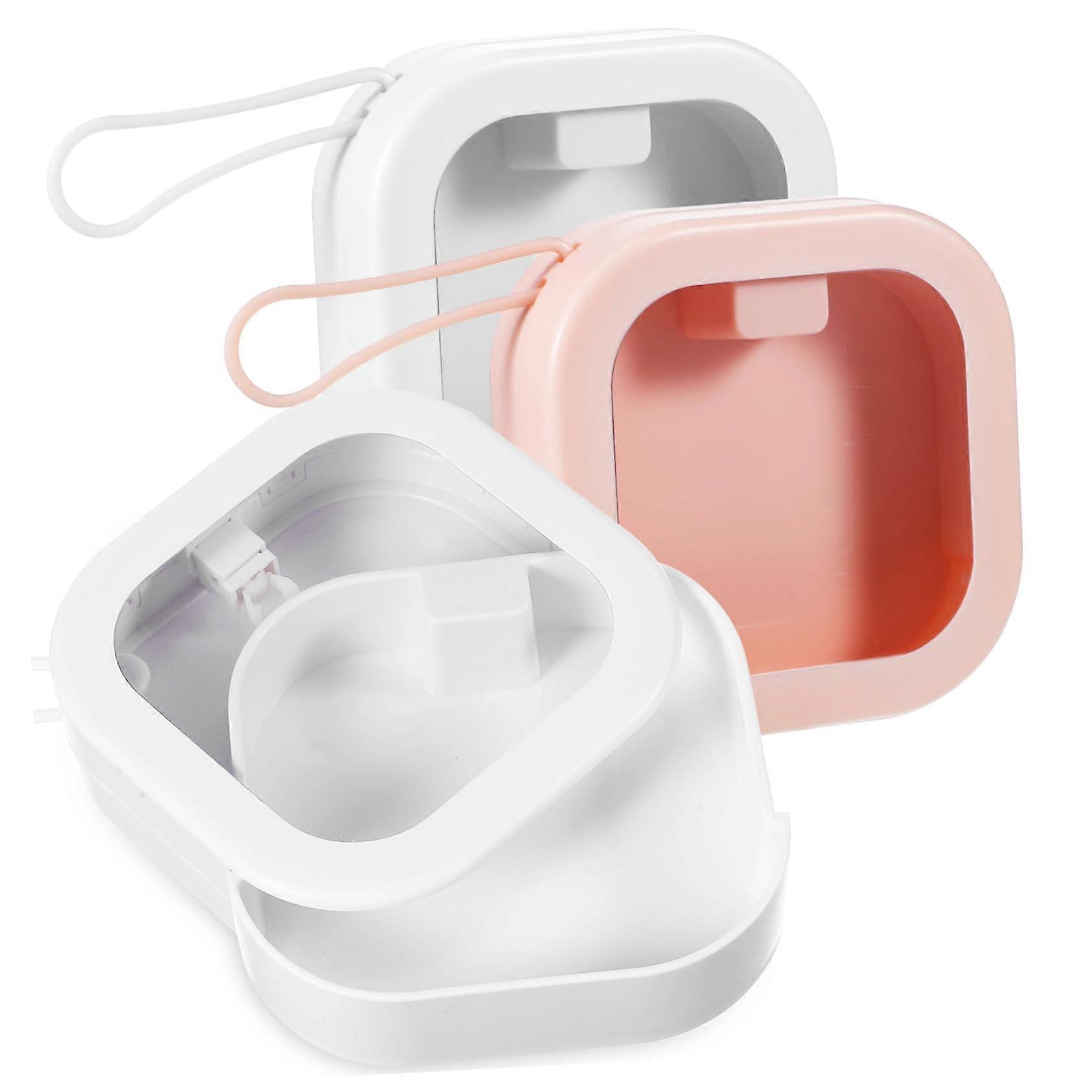 3Pcs Retainer Case with Durable Hard Shell and Secure Closure for Braces and Travel