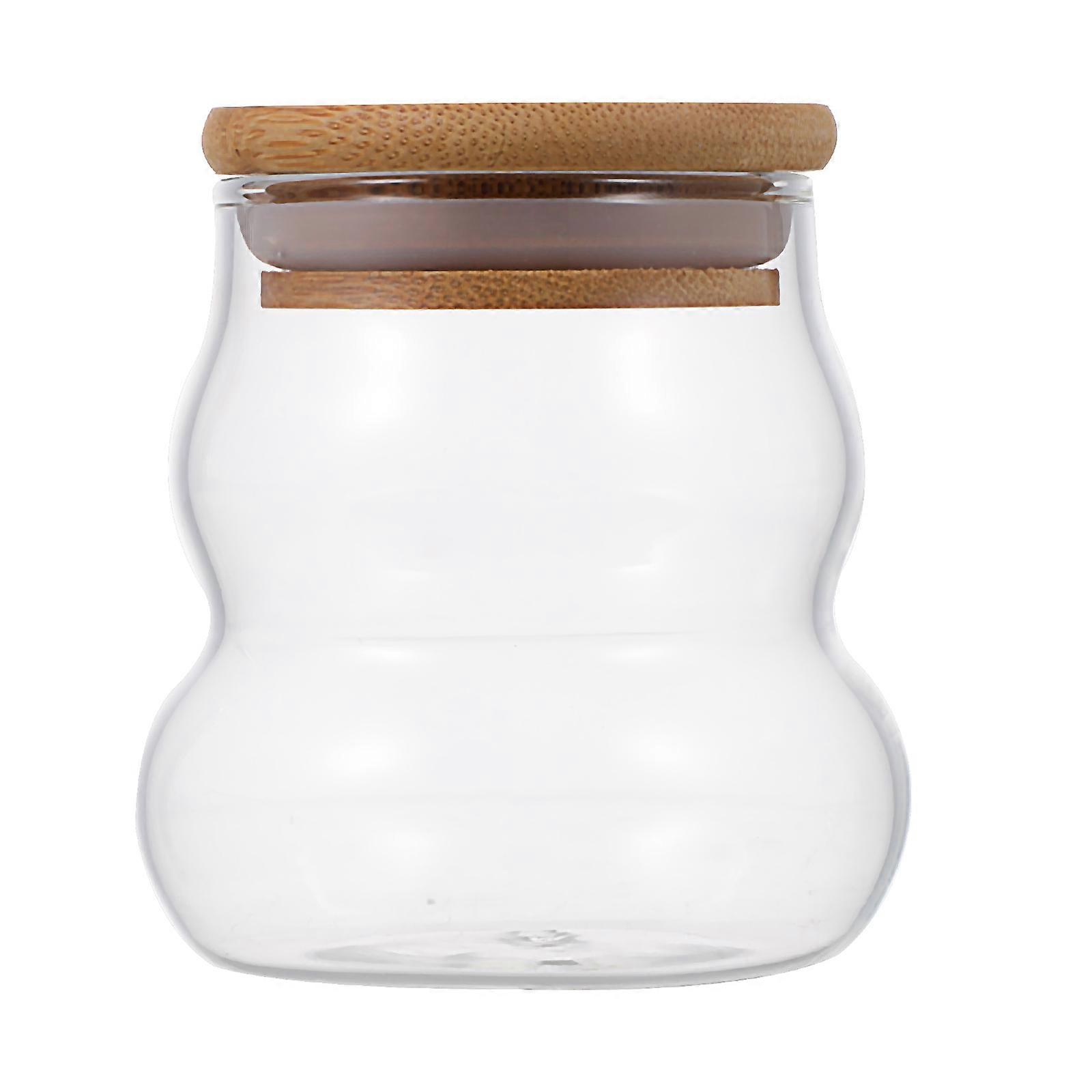 Glass Tea Canister for Storage Use 1Pcs Sealed Practical Tea Jar