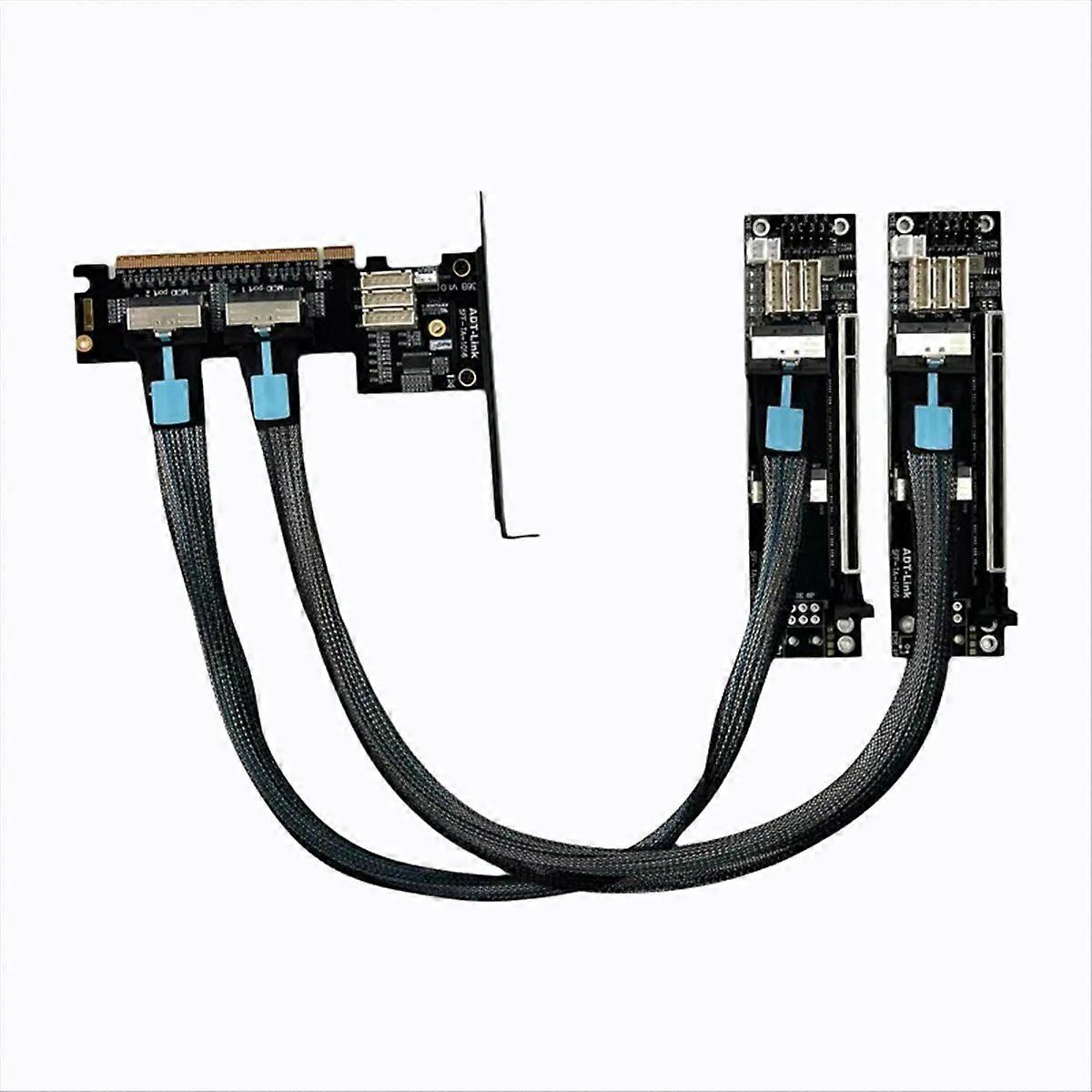  PCIe 4.0 X16 MCIO Graphics Card Split Extension Cable