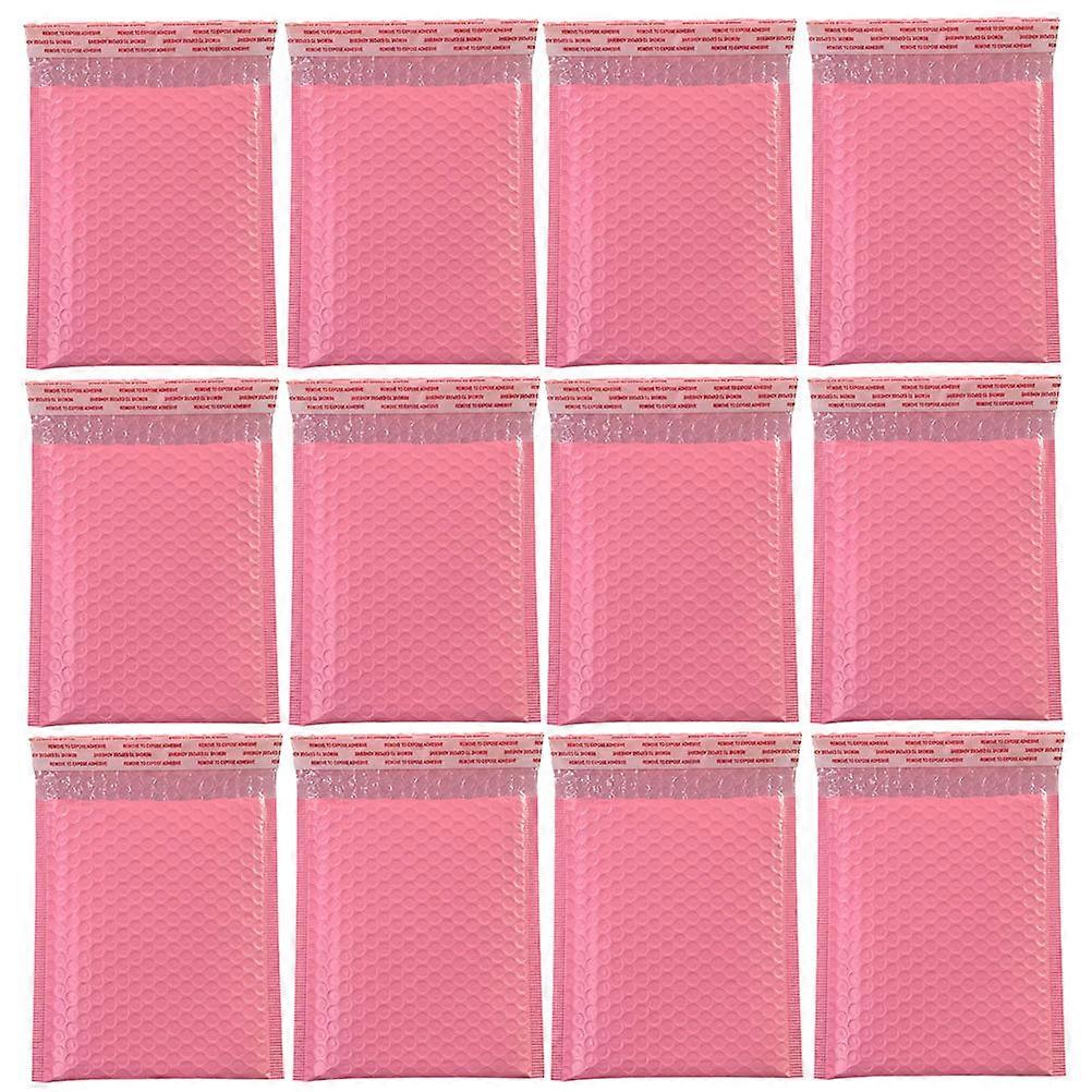 Bubble Storage Bag Practical Shockproof Packaging Bag for Storage Use 250Pcs Pink