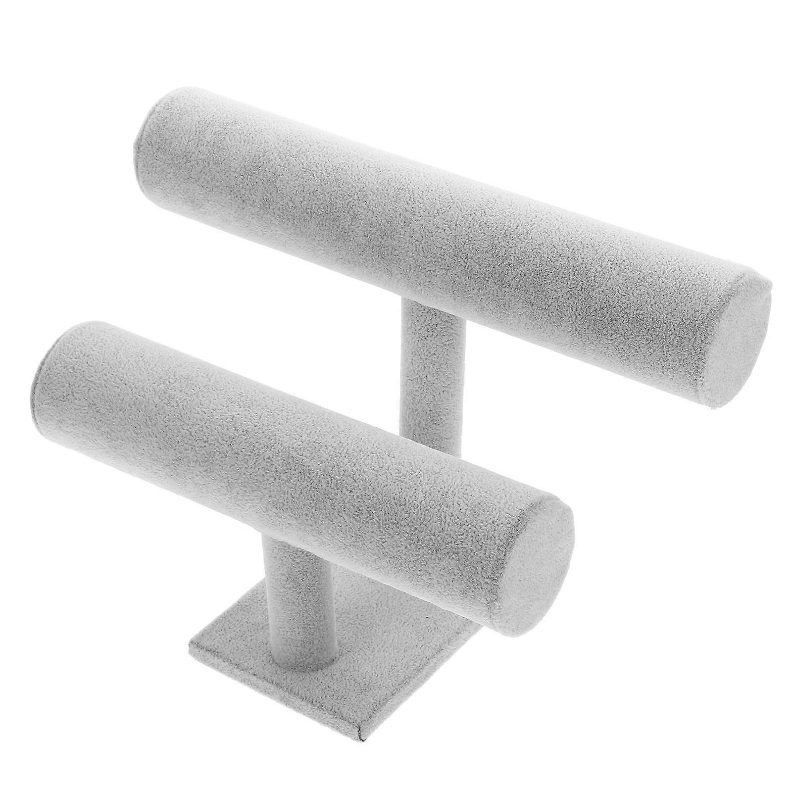 Watch Display Rack Double Layer Hand Bracelet Stand for 1Pcs Durable Grey