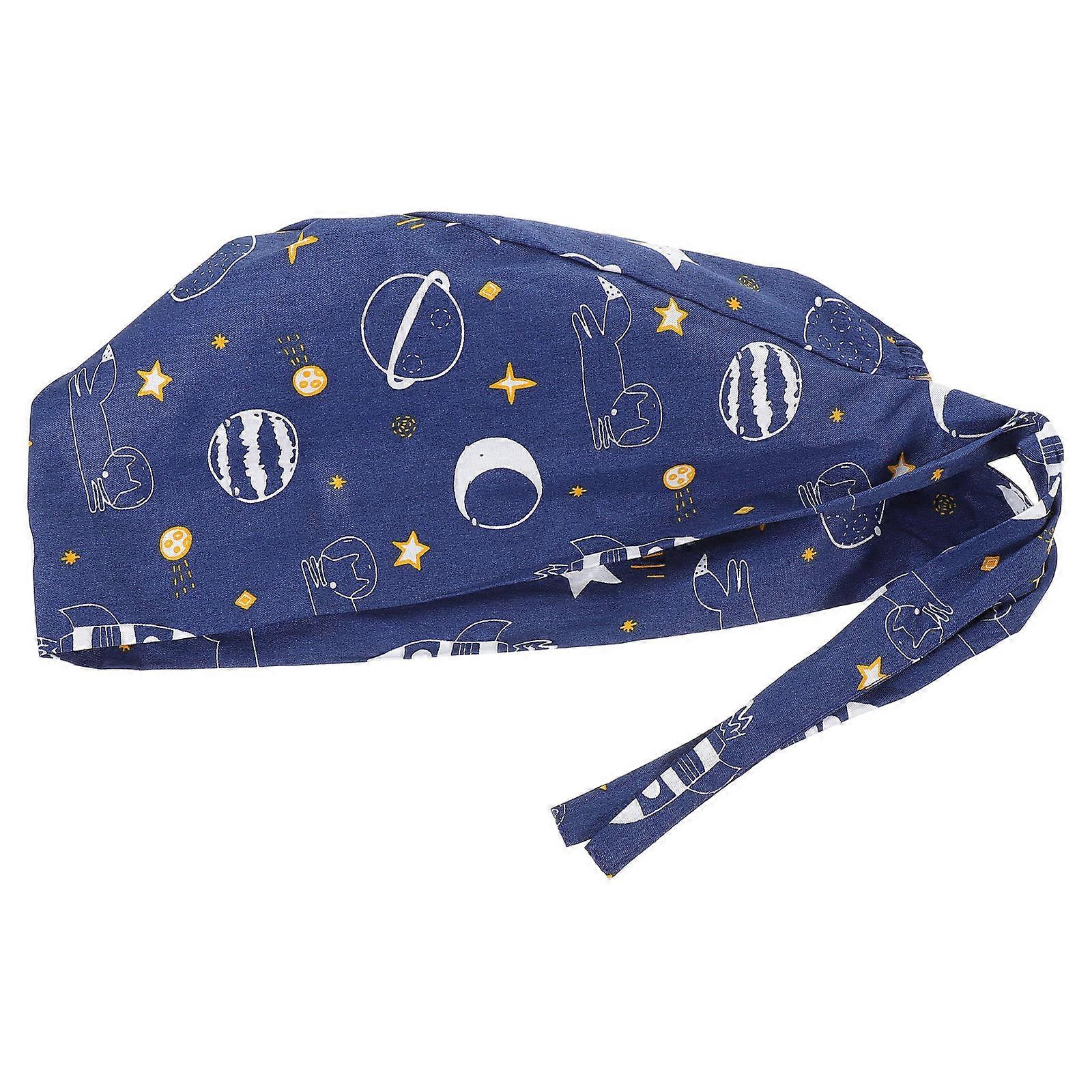 Nurse Cap Flower Printed Cotton Hat for Nurse Working Cap