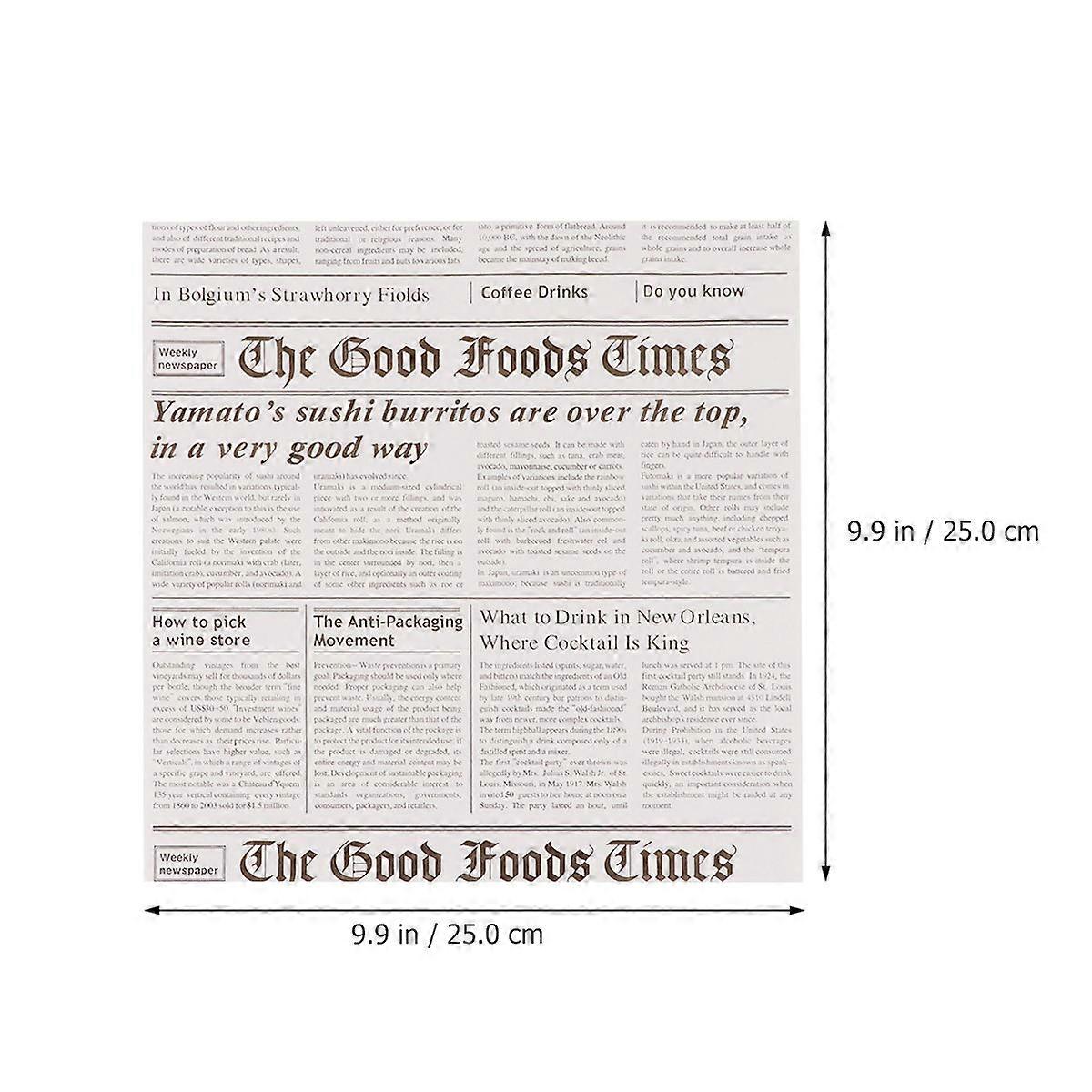 Oil-Proof Paper Baking Sheet Paper for Baking Use 50Pcs White