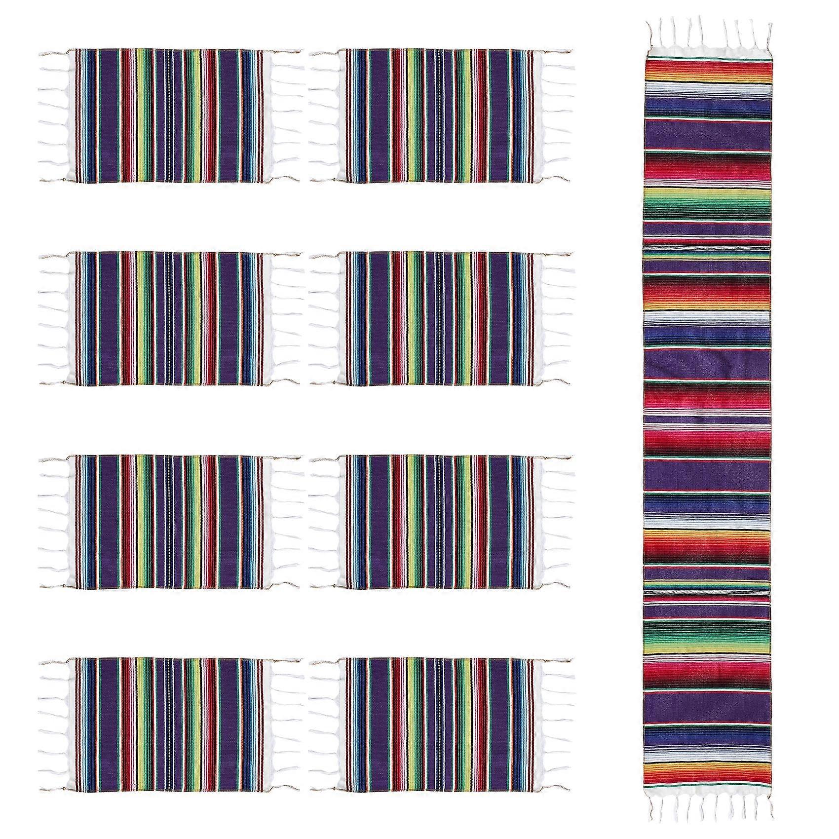 Mexican Table Runner with Placemats, Table Runner + 8 Placemats