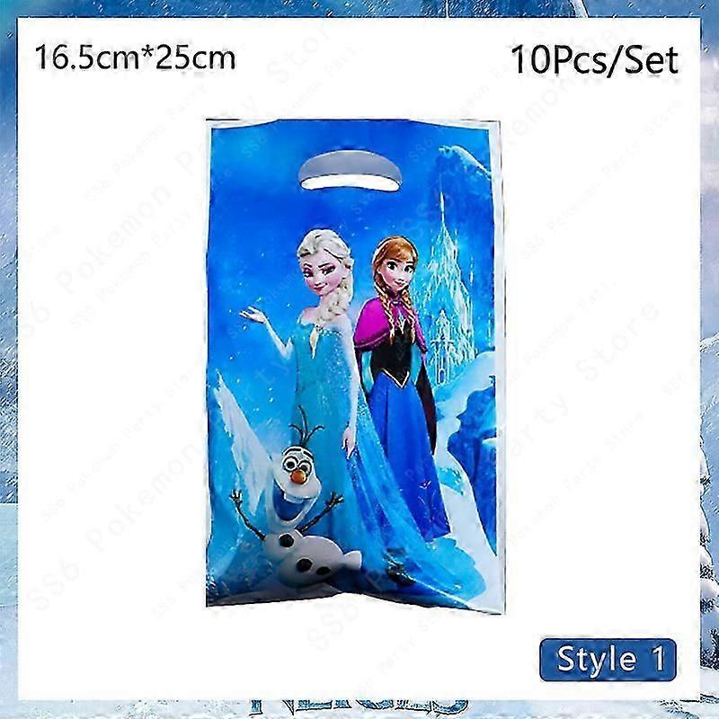 Decorative Disney Elsa Frozen Birthday Party Decorations Supplies Olaf Anna Girl Disposable Tableware Paper Cup Tablecloth Plate bags kit Celebration 