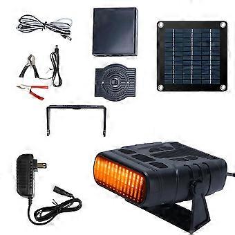 Solar Powered Heater with Dual USB Charging for Chicken Coop and Pet Shelters Outdoor Use