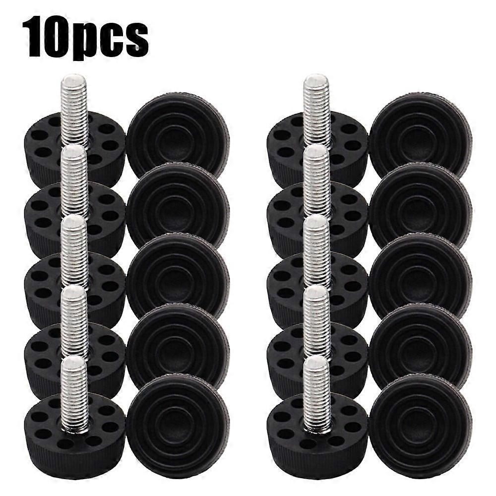 RAINB Adjustable Height Foot, Plastic Base, 10 Pack Screw In