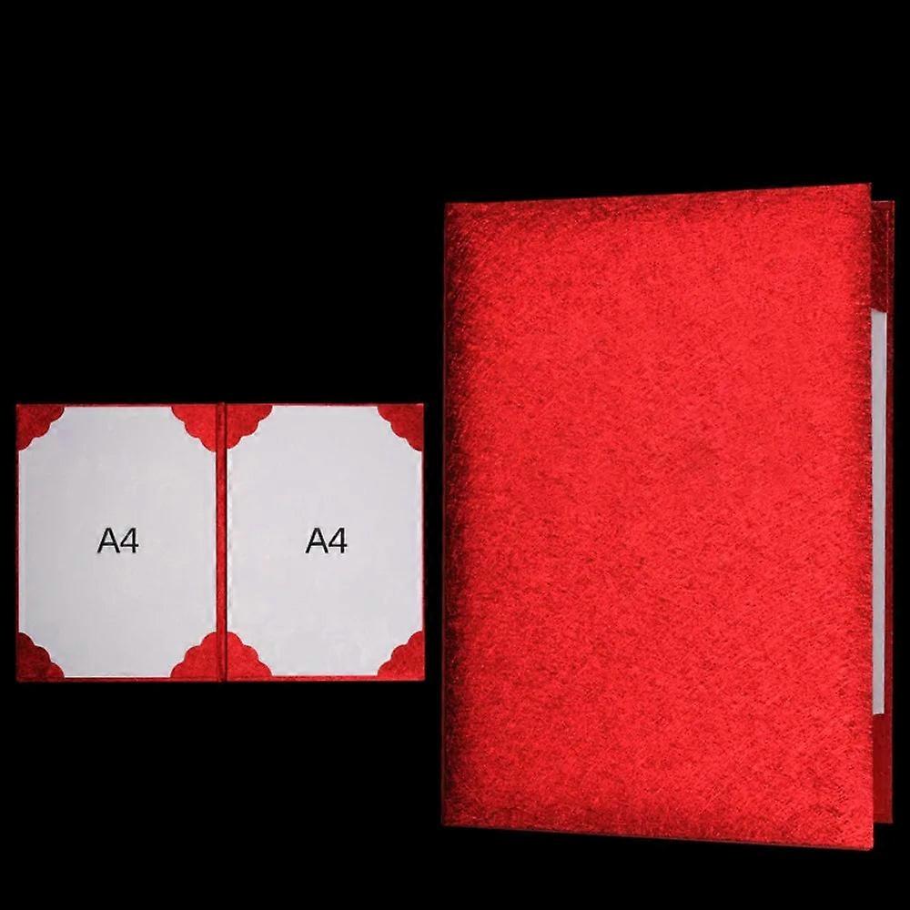 New Paper Blank Folder A4 Thicken Certificate Holder File Page Folder