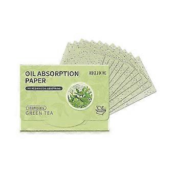 Eelhoe Fresh Green Tea Oil Blotting Paper Daily Hellävarainen Puhdistava Tuoksu Öljyn hallinta Kesä Comfort Kasvien tuoksu