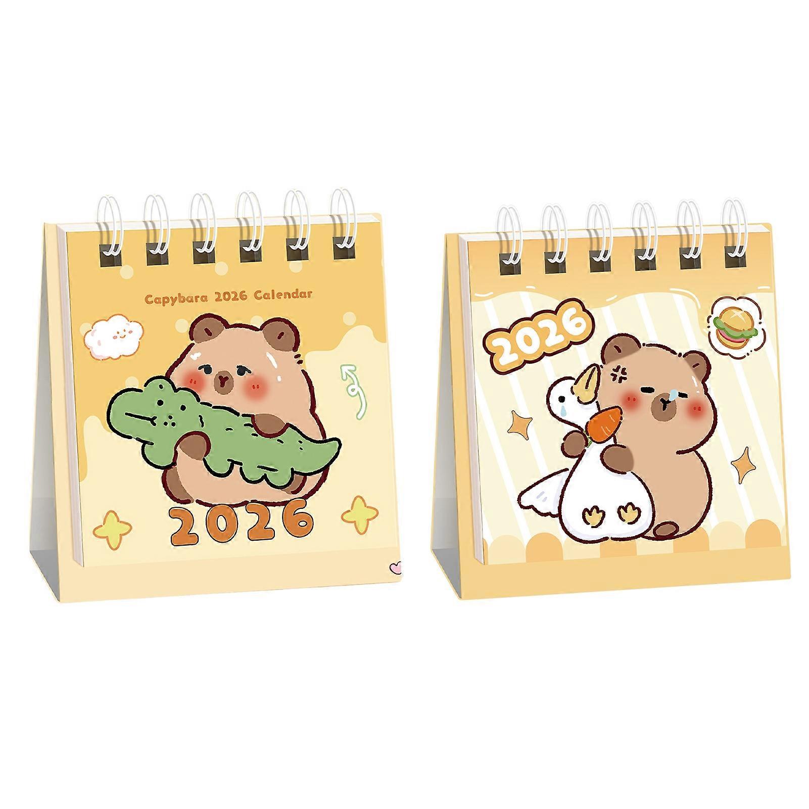 7.5x6.4cm Spiral Binding Calendar - for Student Table