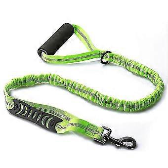 Heavy Elastic Bungee Dog Lead with Reflective Strips, Padded and Traffic Handles for Medium Large Dogs