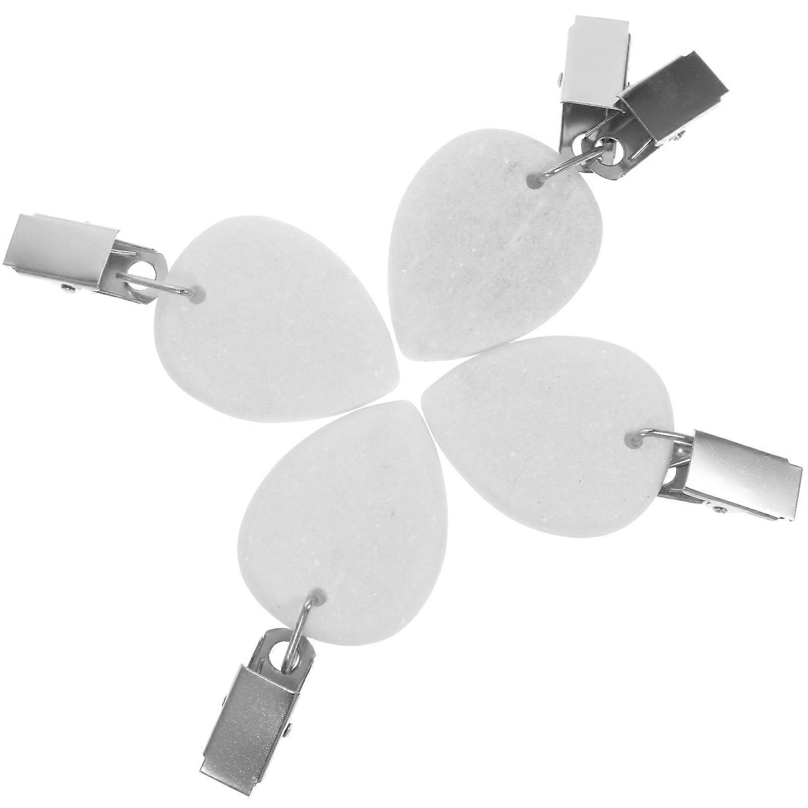 Table Cover Weights Stone Tablecloth Weights with Clips 4Pcs