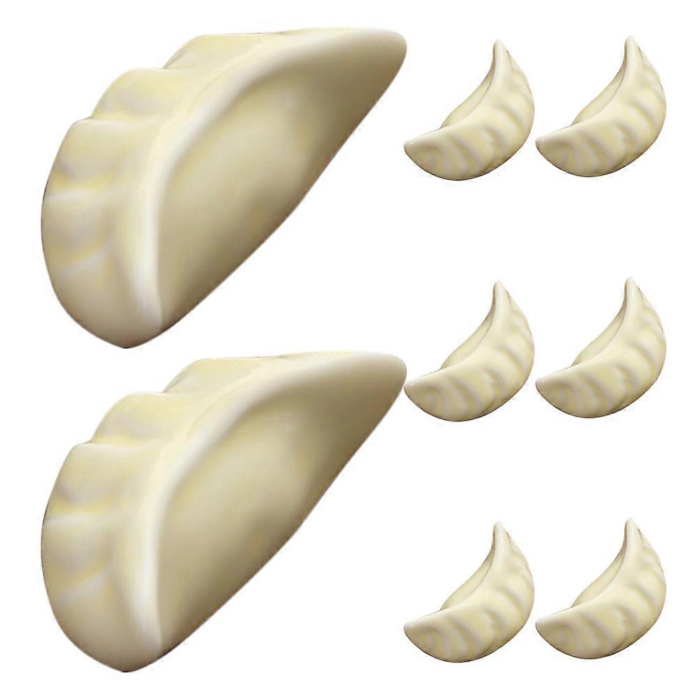 Dumpling Shape Ceramic Chopstick Holders for Table Prevents Rolling 8Pcs