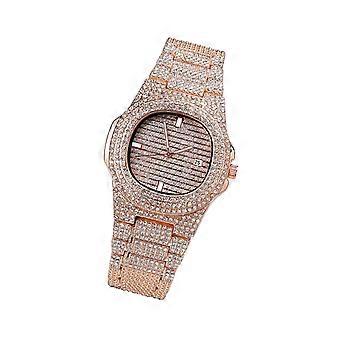 Modeklocka Manlig Zircon Klockarmband för Bärande Användning
