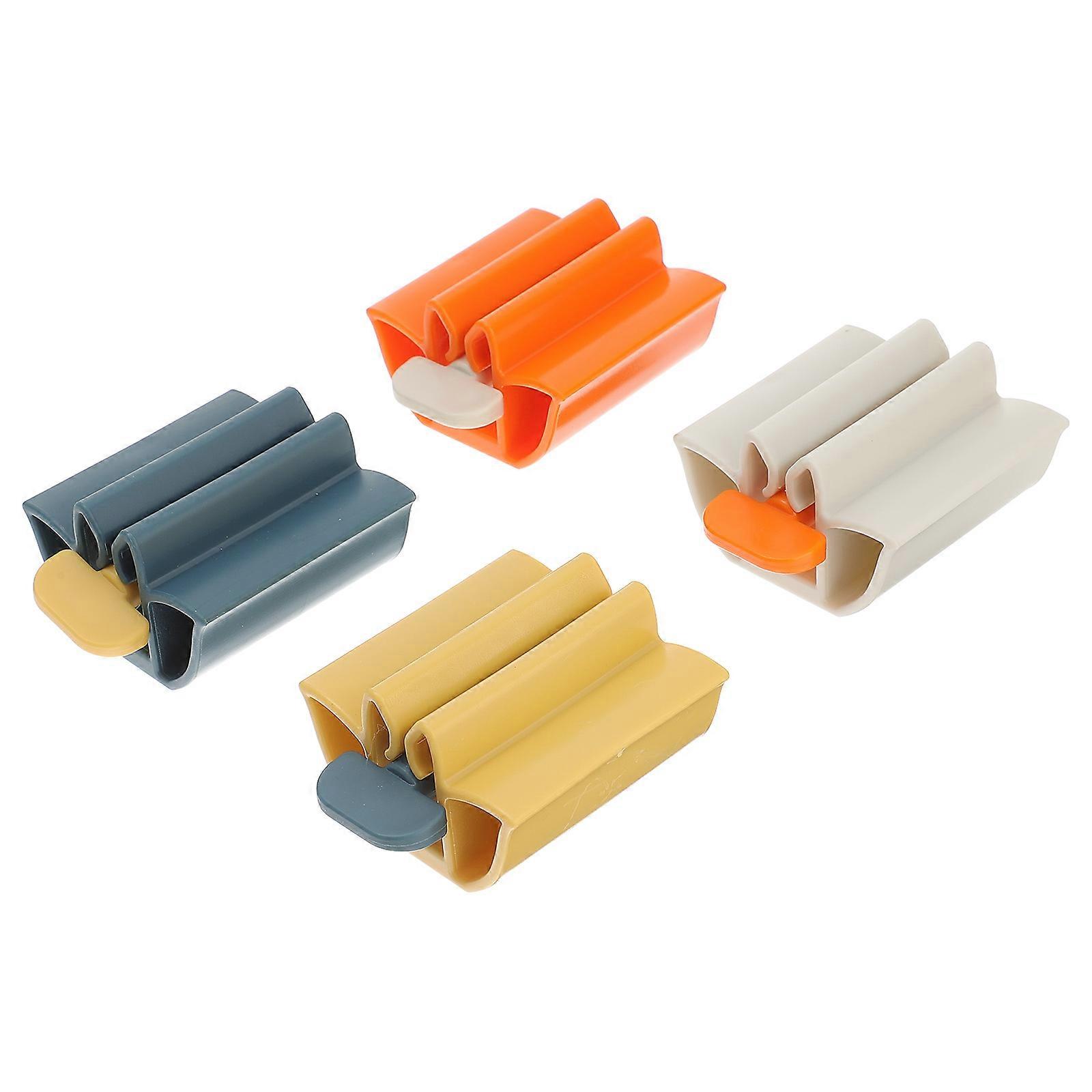 Toothpaste Dispenser 4Pcs ABS for Bathroom Use Manual Toothpaste Squeezing Tool