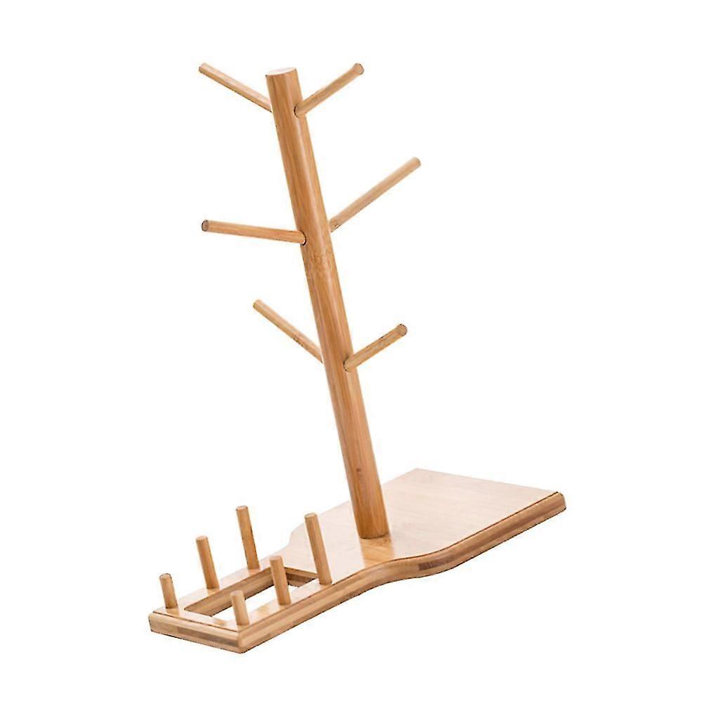 Bamboo Coffee Cup Hanging Storage Rack