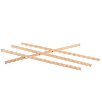 Miniature træliste til dukkehus vægkant inkluderer 4 stk. beige fyrretræ