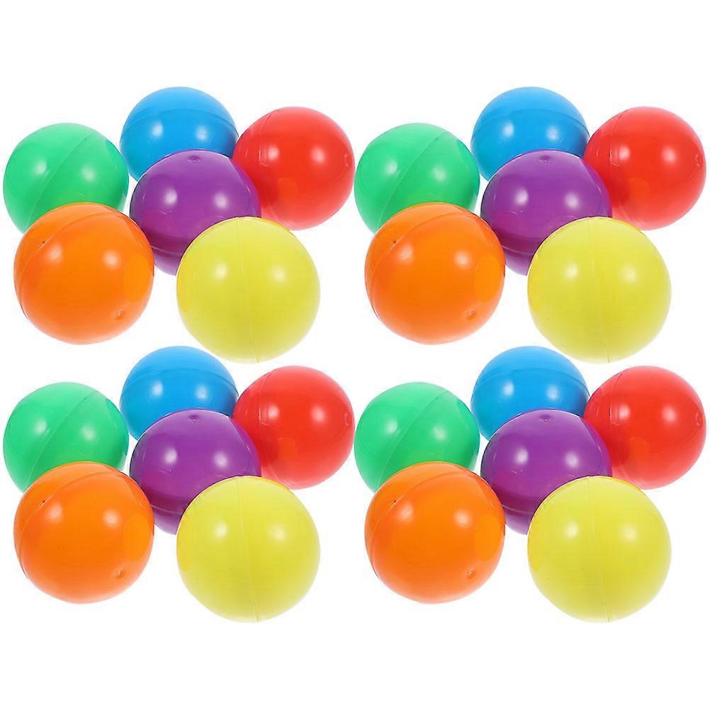 Plastic Fillable for Storage 60Pcs Vending Machine Colored Round Boxes