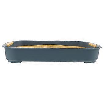 Rechteckige Kaninchentoilette für das Töpfchentraining, 2 Stück, Marineblau