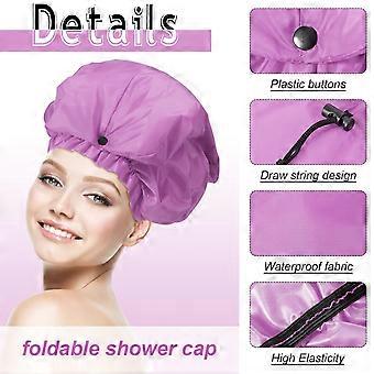 4 Pcs Jumbo Braids Shower Caps for Women Long Hair Extra Large Shower Caps for