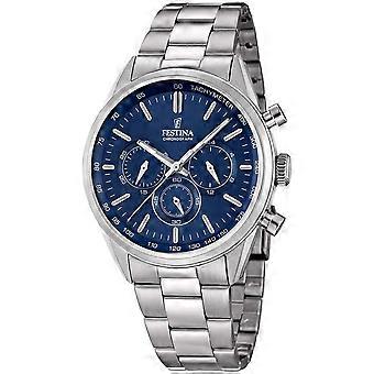 Festina Silber Edelstahl Timeless Chronograph F16820/2 Herrenuhr