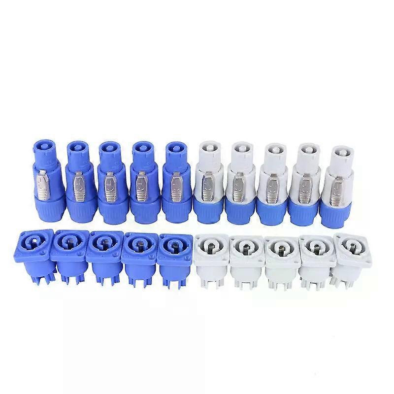 Retail 10 set PowerCON Type A NAC3FCA+NAC3MPA-1 Chassis Plug Panel adapter