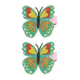 Elegant Butterfly Hair Clip for Children Sweet Girl Side Clip Duckbill Clip Harajuku Style Barrettes Hair Shaping Tool  Green AC