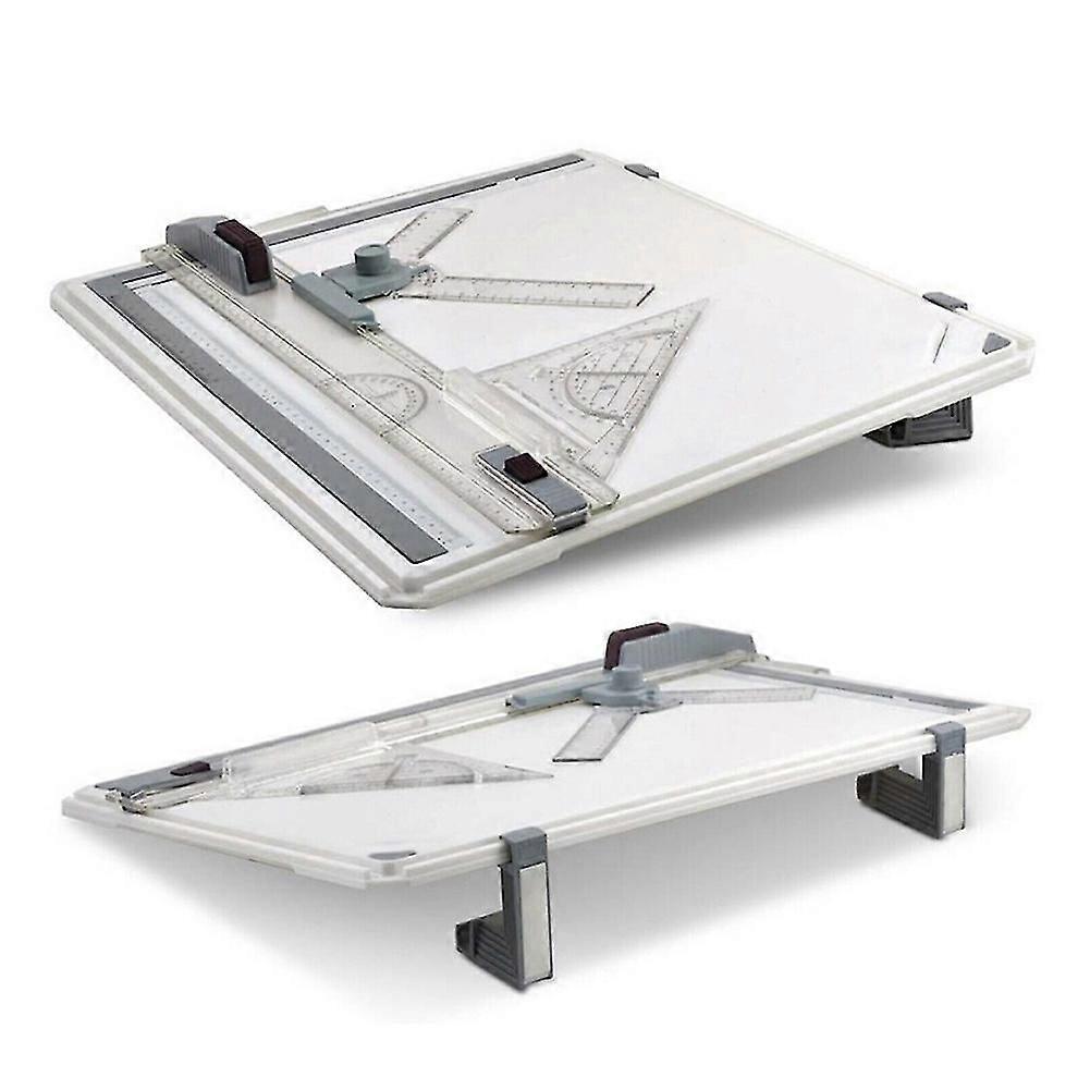 A3 Drawing Board Multi-Function Metric Drafting Table with Parallel Ruler & Angle Measuring System for Architects Engineers